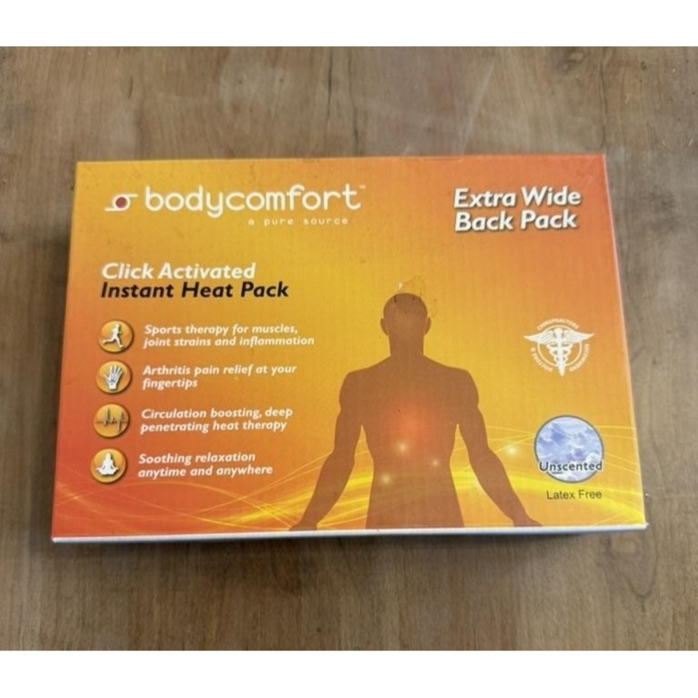 Body Comfort Extra Wide Back Pack Instant Heat Therapy Pack Unscented Latex Free